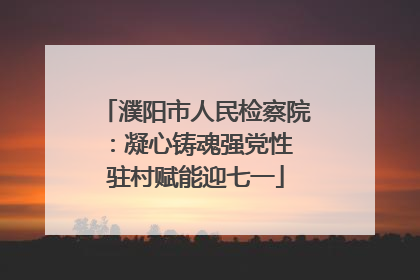 濮阳市人民检察院：凝心铸魂强党性 驻村赋能迎七一